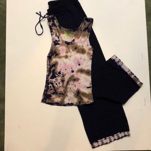 2pc Navy tie dye by Green Los Angeles